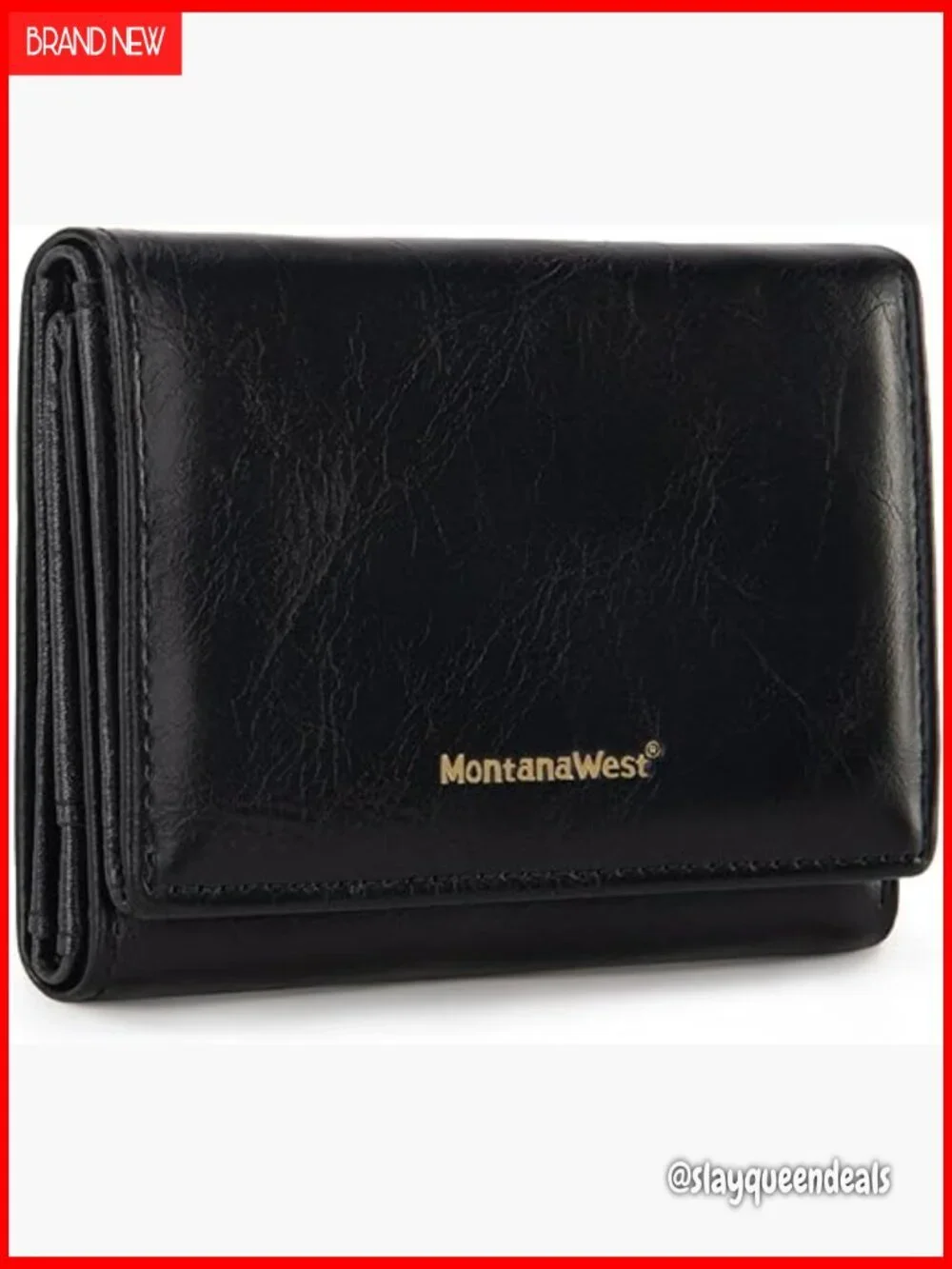 Small RFID Blocking Trifold Wallet with ID Window and Card Slots